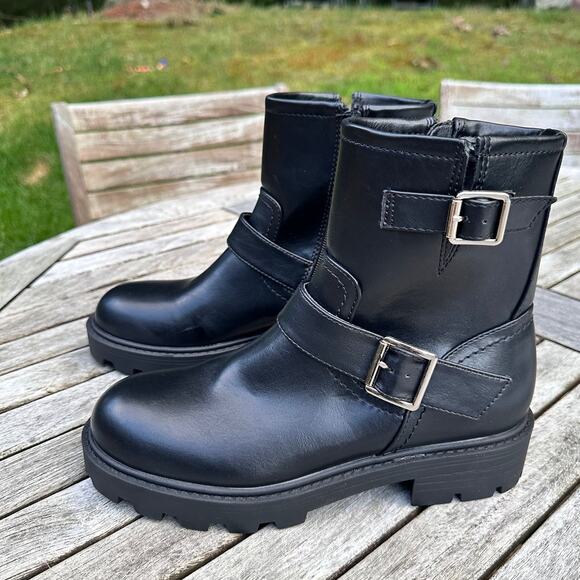 Madden Girl Farleyy Womens Boots Size 6.5 Black Faux Leather Riding Boots New - Picture 1 of 11